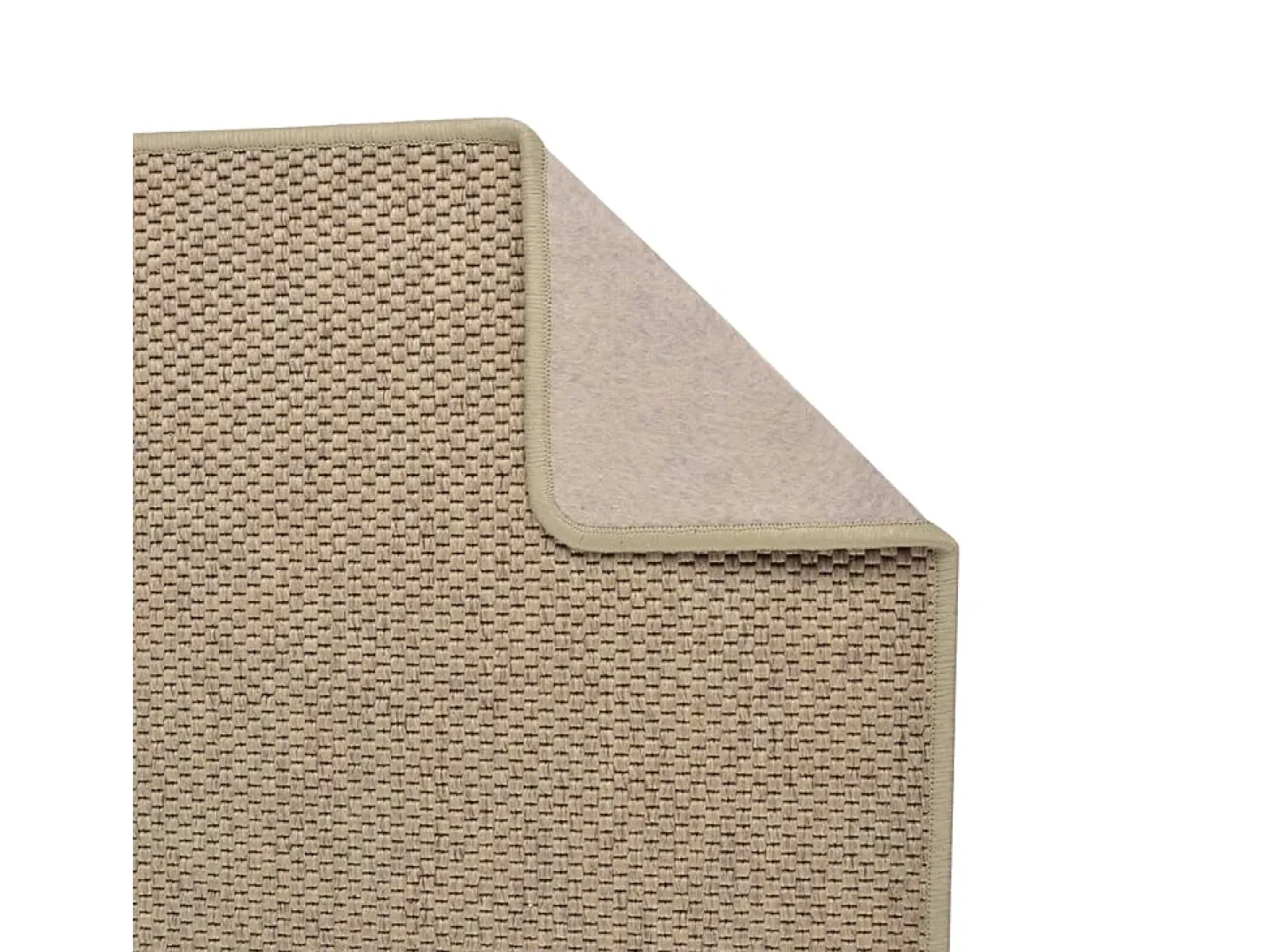 Alfombra de pasillo con aspecto de sisal color arena 80x250 cm ES511264