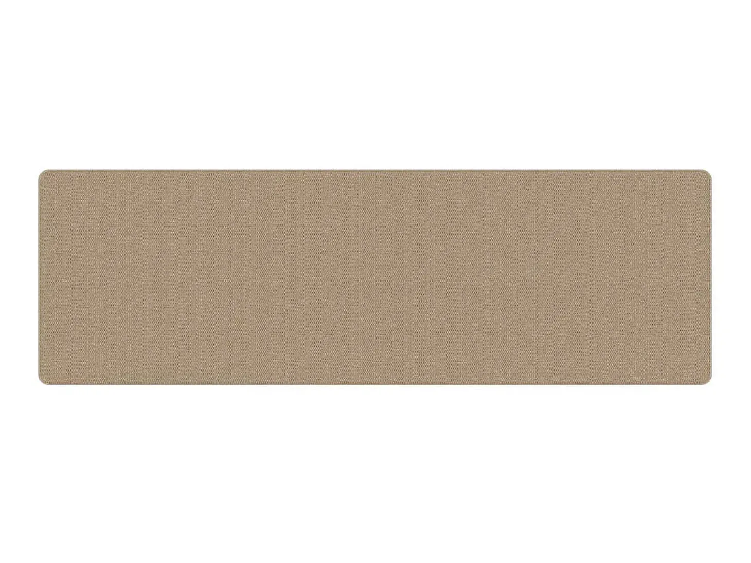 Alfombra de pasillo con aspecto de sisal color arena 80x250 cm ES511264