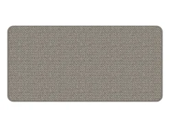 Alfombra de pasillo con aspecto de sisal plateada 50x100 cm