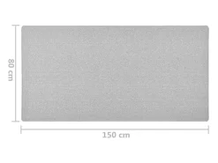 Alfombra de pasillo gris claro 80x150 cm