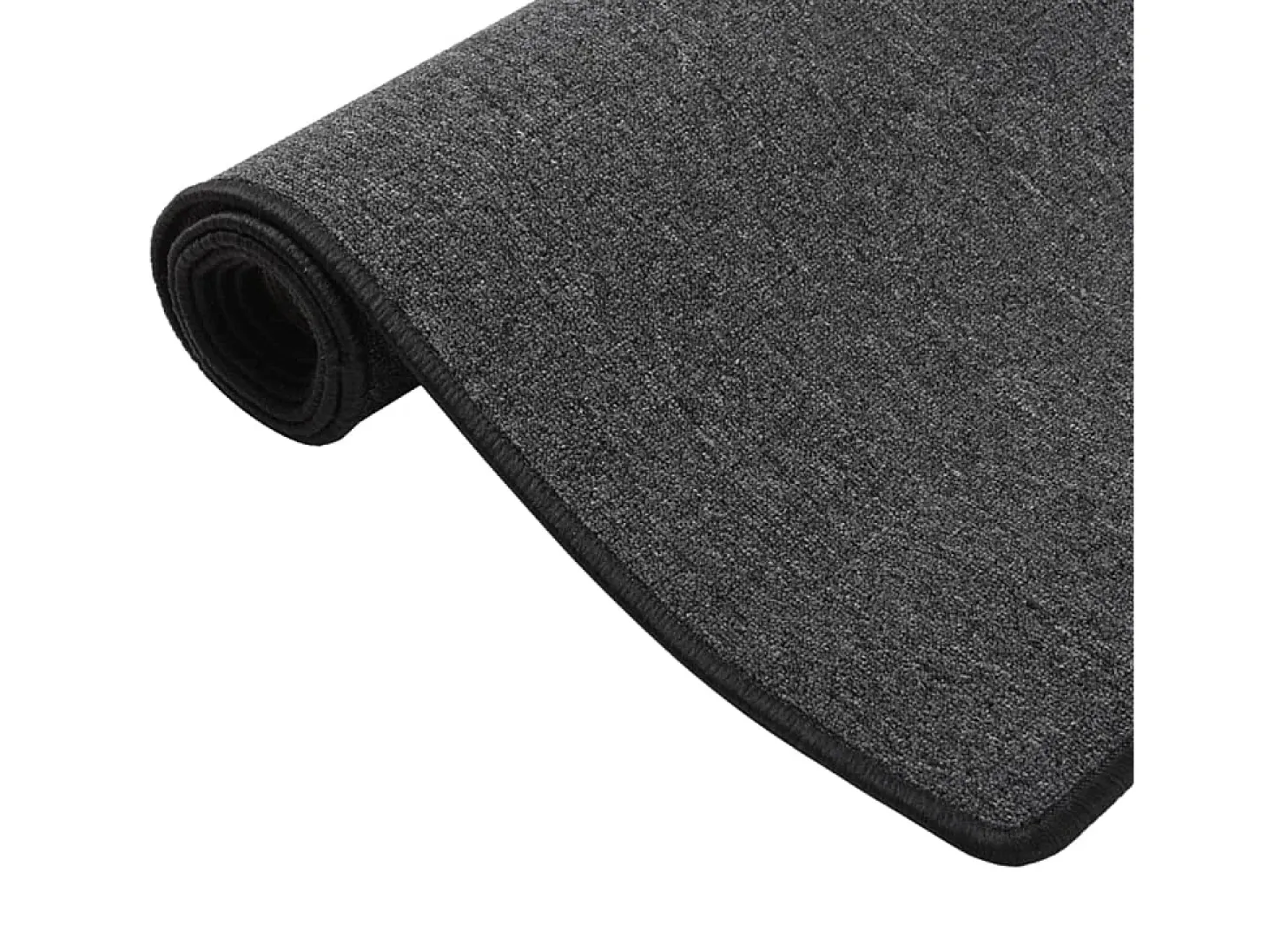 Alfombra de pasillo gris antracita 80x250 cm ES206858