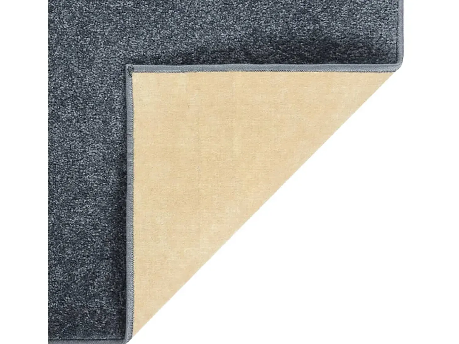 Alfombra de pelo corto gris antracita 160x230 cm