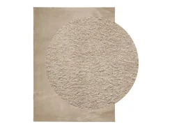Alfombra de pelo corto HUARTE suave y lavable, color arena, 200x280 cm