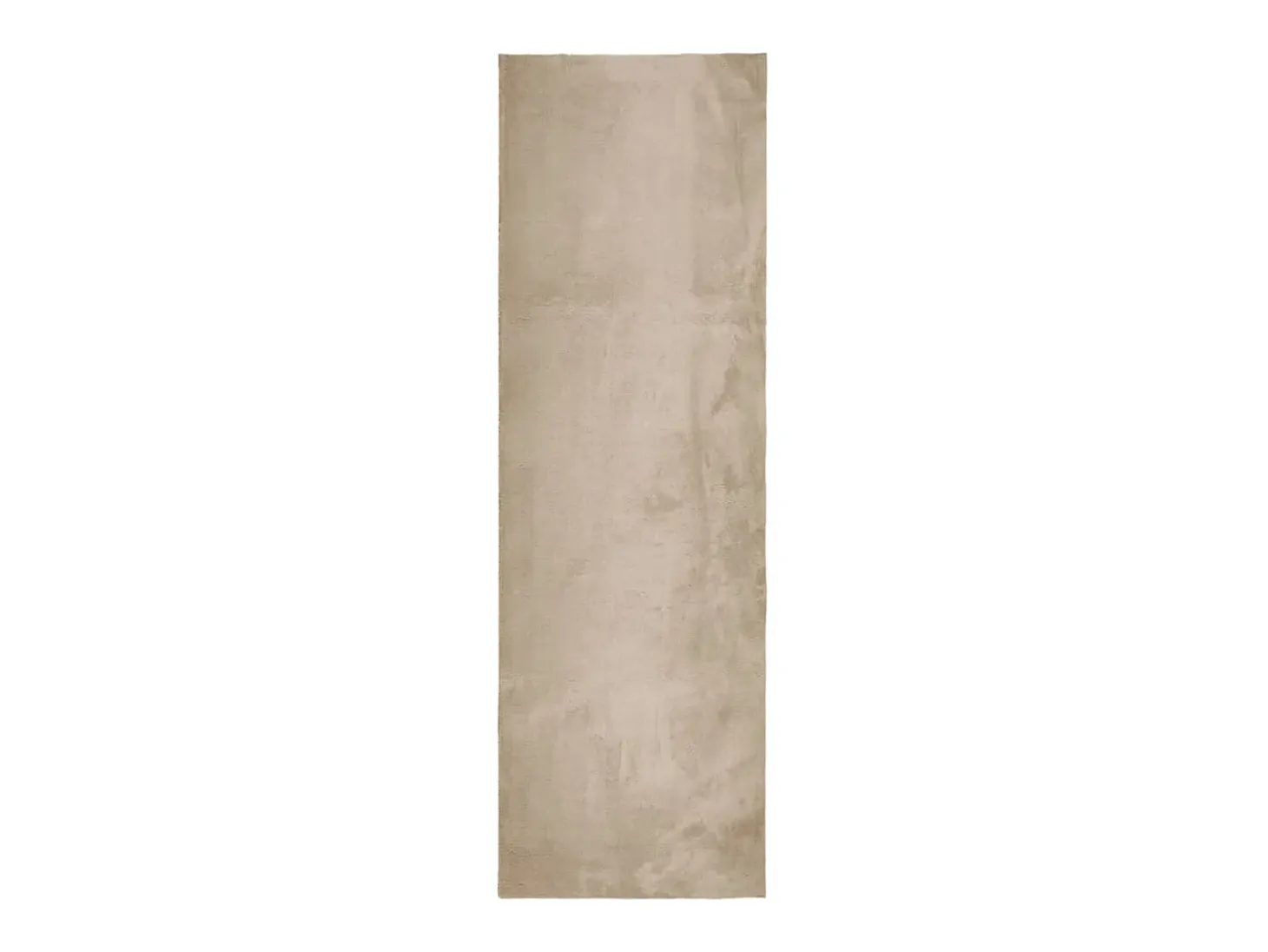 Alfombra de pelo corto HUARTE suave y lavable, color arena, 80x250 cm