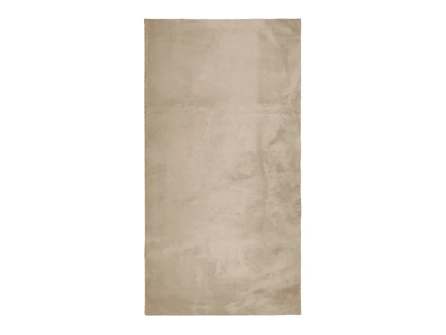 Alfombra de pelo corto HUARTE suave y lavable, color arena, 80x150 cm