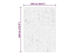 Alfombra de pelo corto HUARTE suave y lavable en gris 240x340 cm