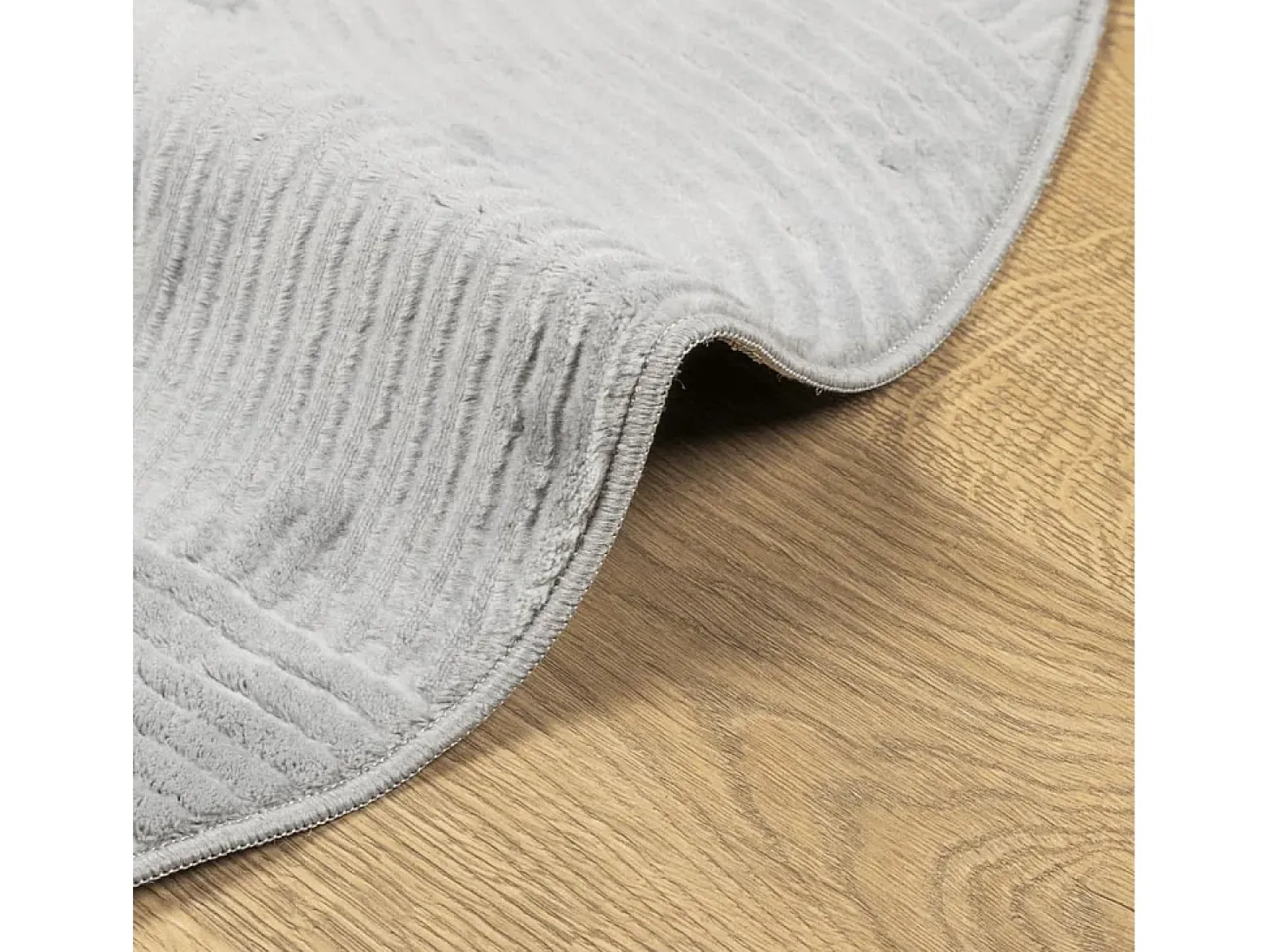 Alfombra de pelo corto IZA estilo escandinavo gris Ø 80 cm