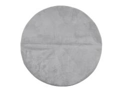 Alfombra de pelo corto look escandinavo IZA gris Ø 160 cm ES75877