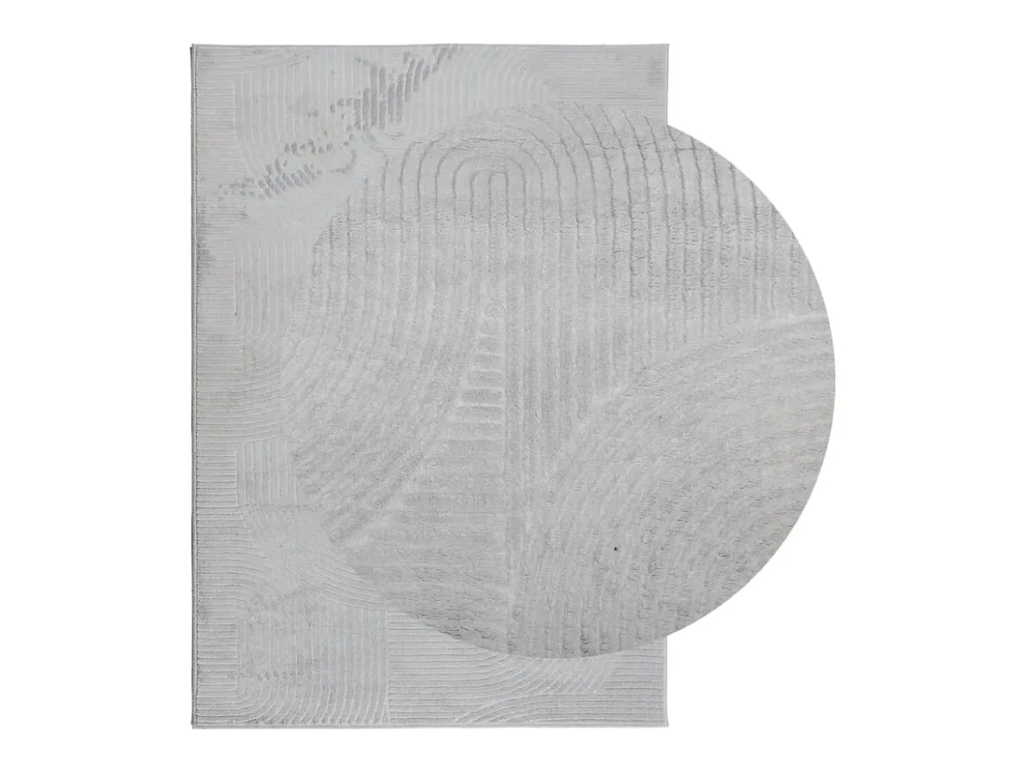 Alfombra de pelo corto look escandinavo IZA gris 140x200 cm ES10378