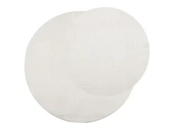 Alfombra de pelo corto look escandinavo IZA crema Ø 200 cm