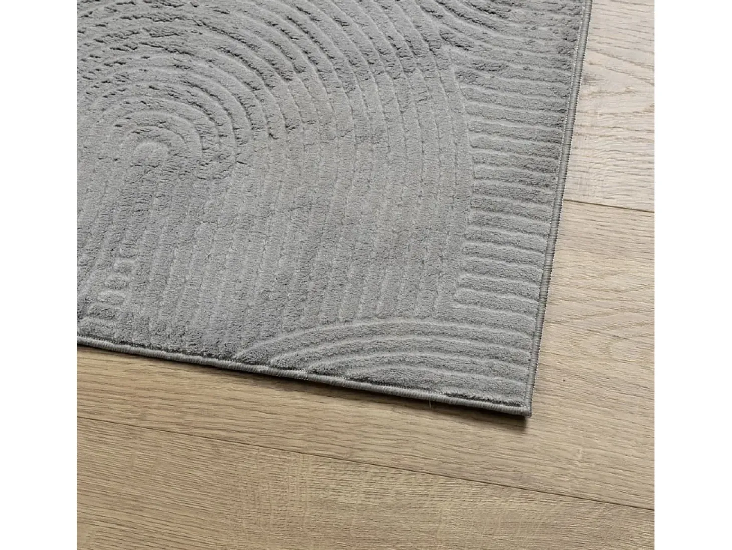 Alfombra de pelo corto look escandinavo IZA gris 160x230 cm ES57460