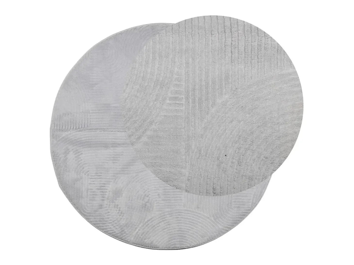 Alfombra de pelo corto look escandinavo IZA gris Ø 100 cm ES96241