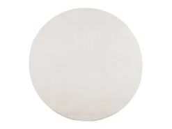 Alfombra de pelo corto look escandinavo IZA crema Ø 80 cm ES98895