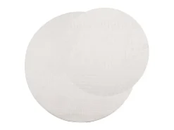 Alfombra de pelo corto look escandinavo IZA crema Ø 120 cm ES89416
