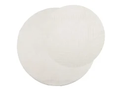 Alfombra de pelo corto look escandinavo IZA crema Ø 160 cm