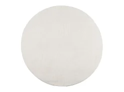 Alfombra de pelo corto look escandinavo IZA crema Ø 200 cm ES25315