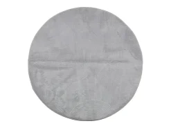 Alfombra de pelo corto look escandinavo IZA gris Ø 120 cm