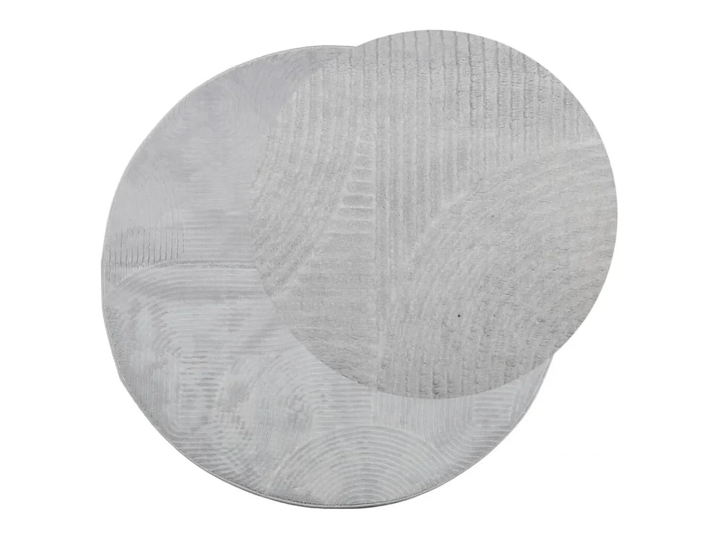 Alfombra de pelo corto look escandinavo IZA gris Ø 120 cm