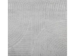 Alfombra de pelo corto look escandinavo IZA gris Ø 120 cm