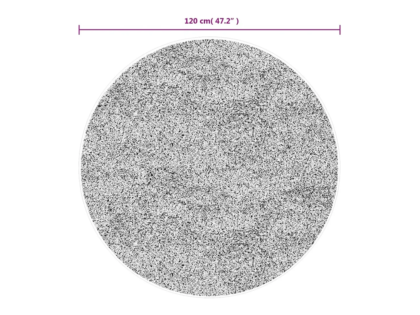 Alfombra de pelo corto look escandinavo IZA crema Ø 120 cm