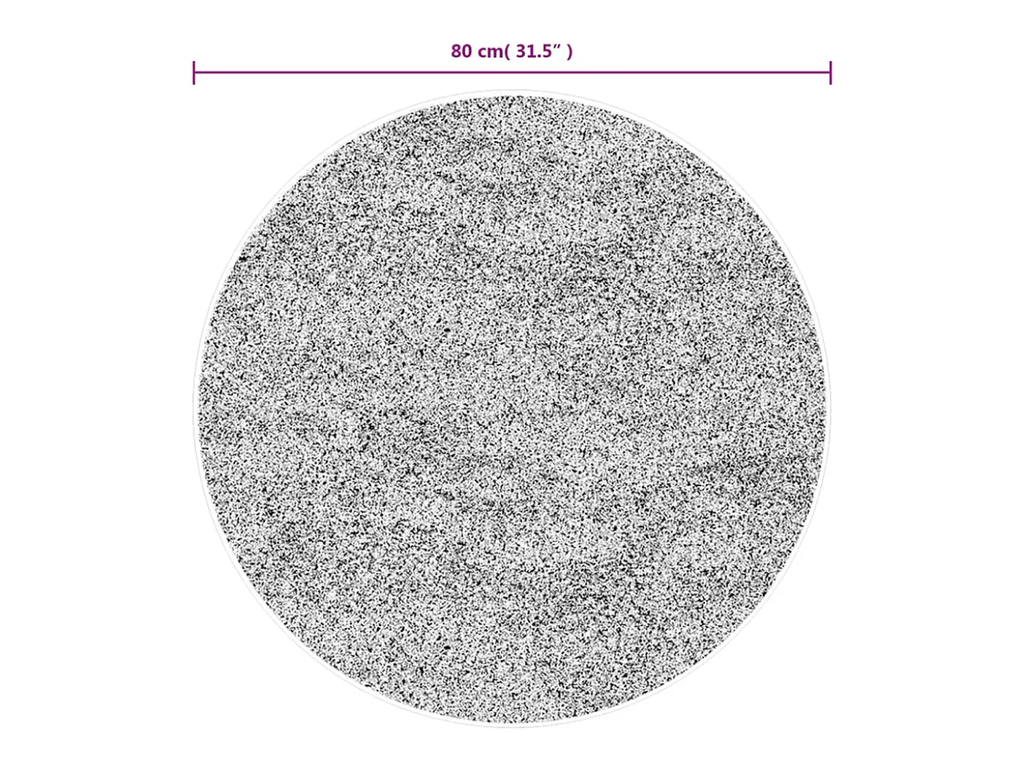 Alfombra de pelo corto look escandinavo IZA gris Ø 80 cm