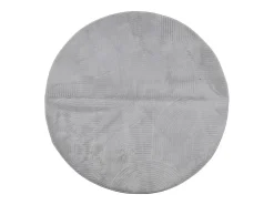 Alfombra de pelo corto look escandinavo IZA gris Ø 100 cm