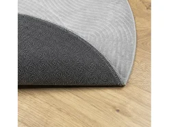 Alfombra de pelo corto look escandinavo IZA gris Ø 100 cm