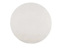 Alfombra de pelo corto look escandinavo IZA crema Ø 80 cm