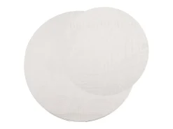 Alfombra de pelo corto look escandinavo IZA crema Ø 80 cm