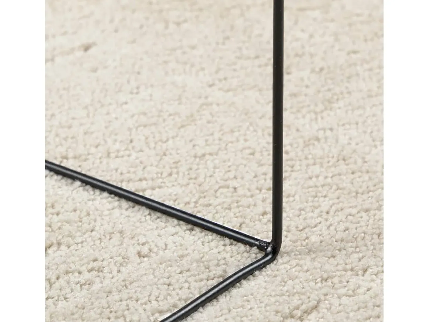 Alfombra de pelo corto OVIEDO beige 120x120 cm