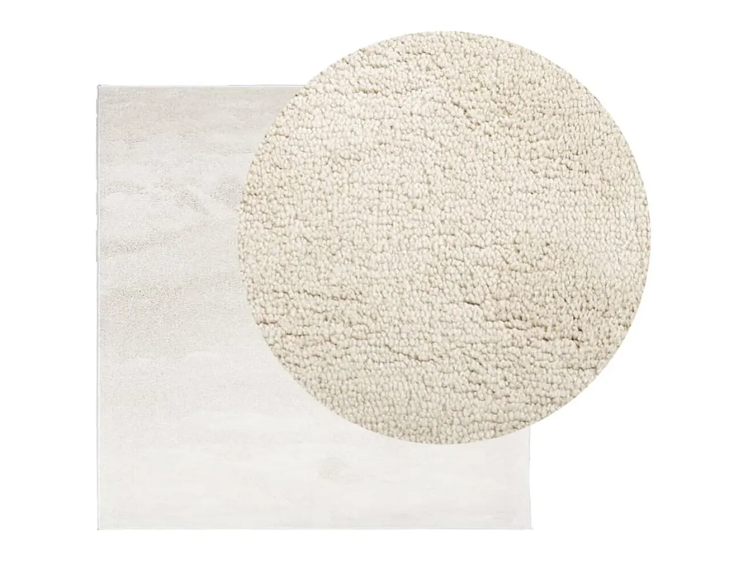 Alfombra de pelo corto OVIEDO beige 120x120 cm