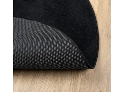 Alfombra de pelo corto OVIEDO negro Ø 200 cm
