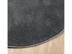 Alfombra de pelo corto OVIEDO gris antracita Ø 200 cm