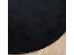 Alfombra de pelo corto OVIEDO negro Ø 120 cm