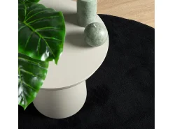 Alfombra de pelo corto OVIEDO negro Ø 120 cm