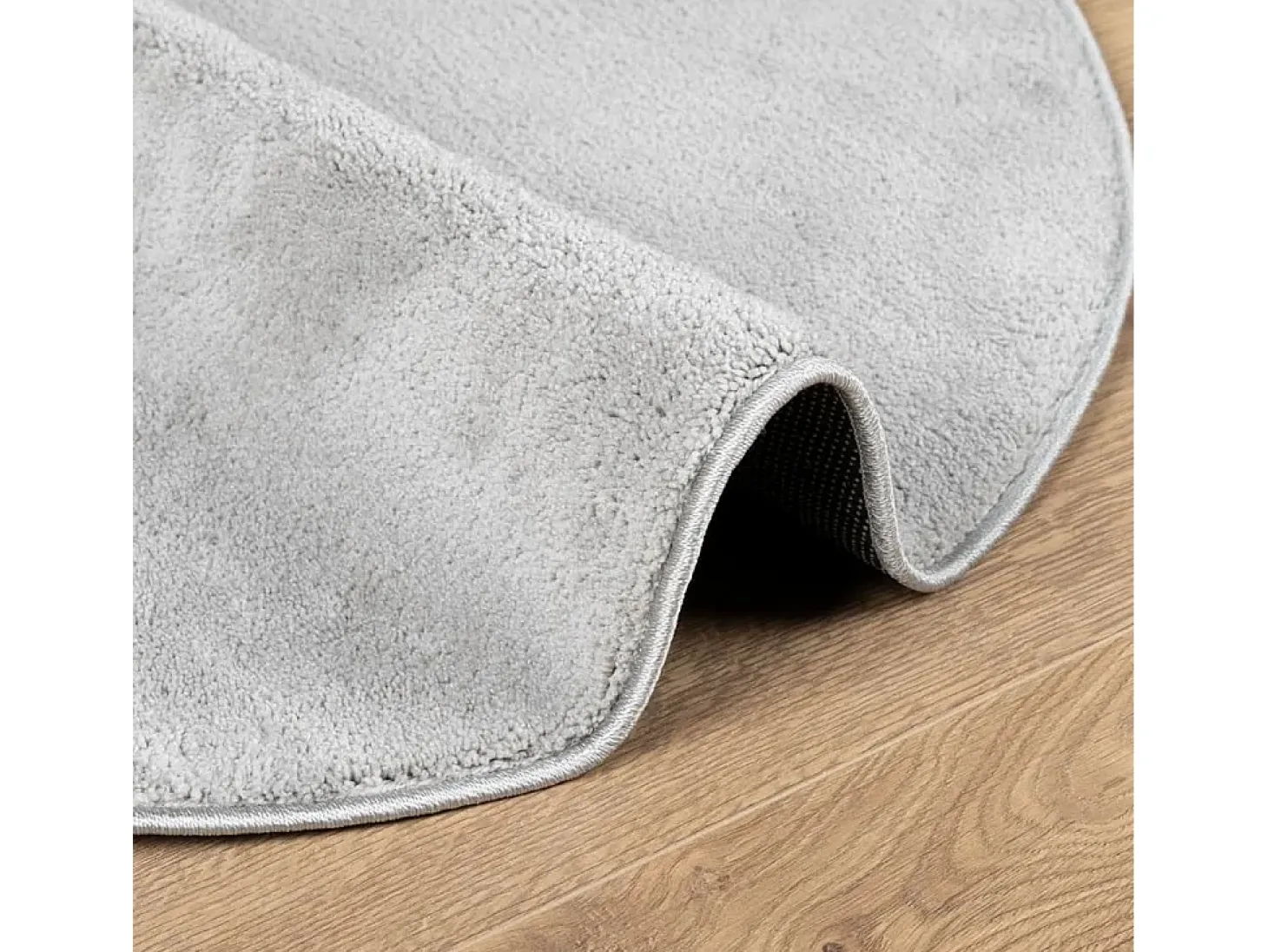 Alfombra de pelo corto OVIEDO gris Ø 100 cm