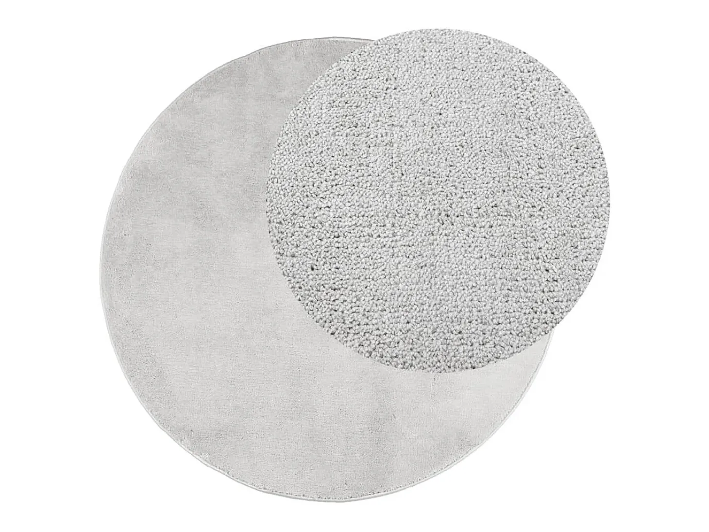 Alfombra de pelo corto OVIEDO gris Ø 100 cm