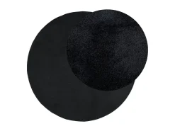 Alfombra de pelo corto OVIEDO negra Ø 120 cm