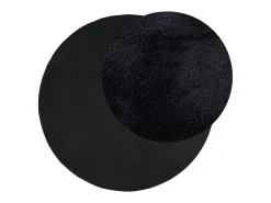Alfombra de pelo corto OVIEDO negra Ø 120 cm