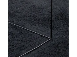 Alfombra de pelo corto OVIEDO negra Ø 120 cm