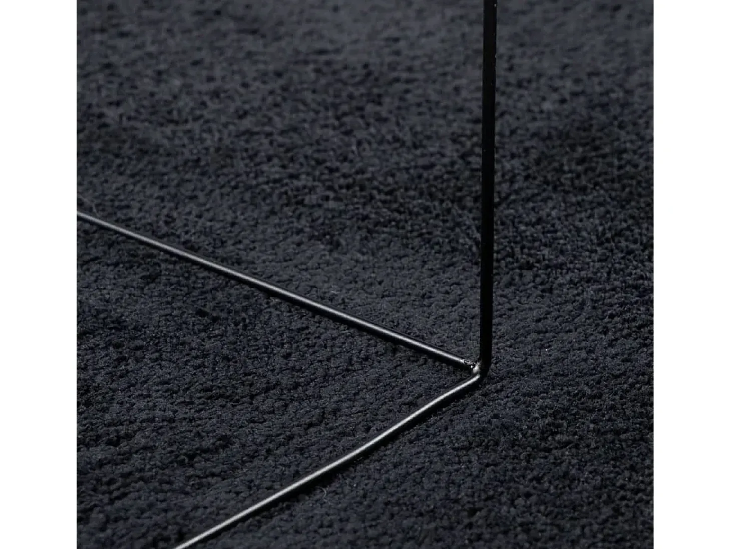 Alfombra de pelo corto OVIEDO negra Ø 120 cm
