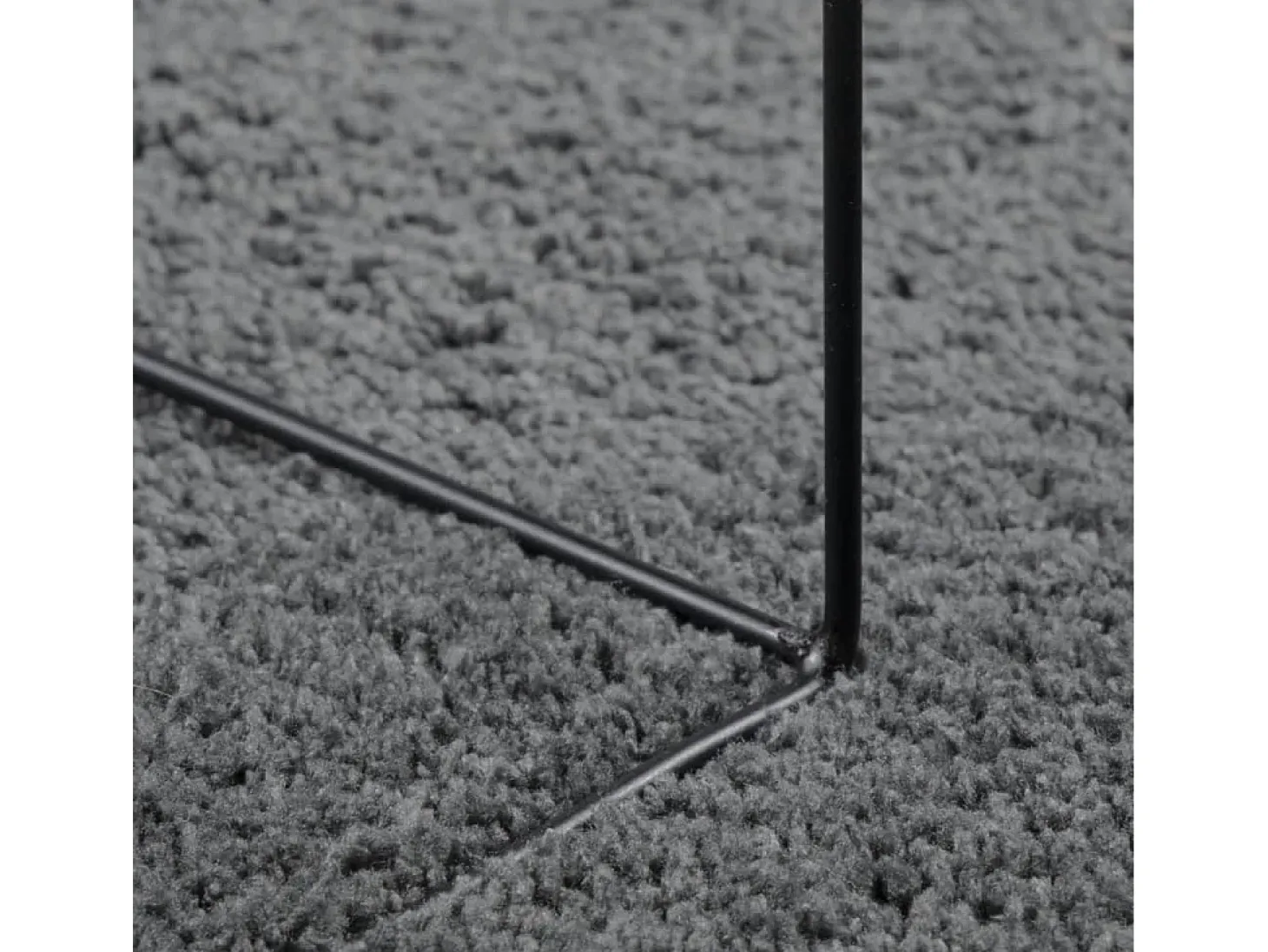 Alfombra de pelo corto OVIEDO gris antracita Ø 160 cm