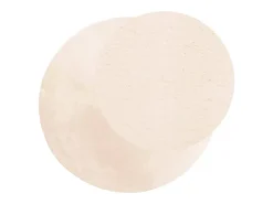 Alfombra de pelo corto suave lavable HUARTE beige Ø 200 cm