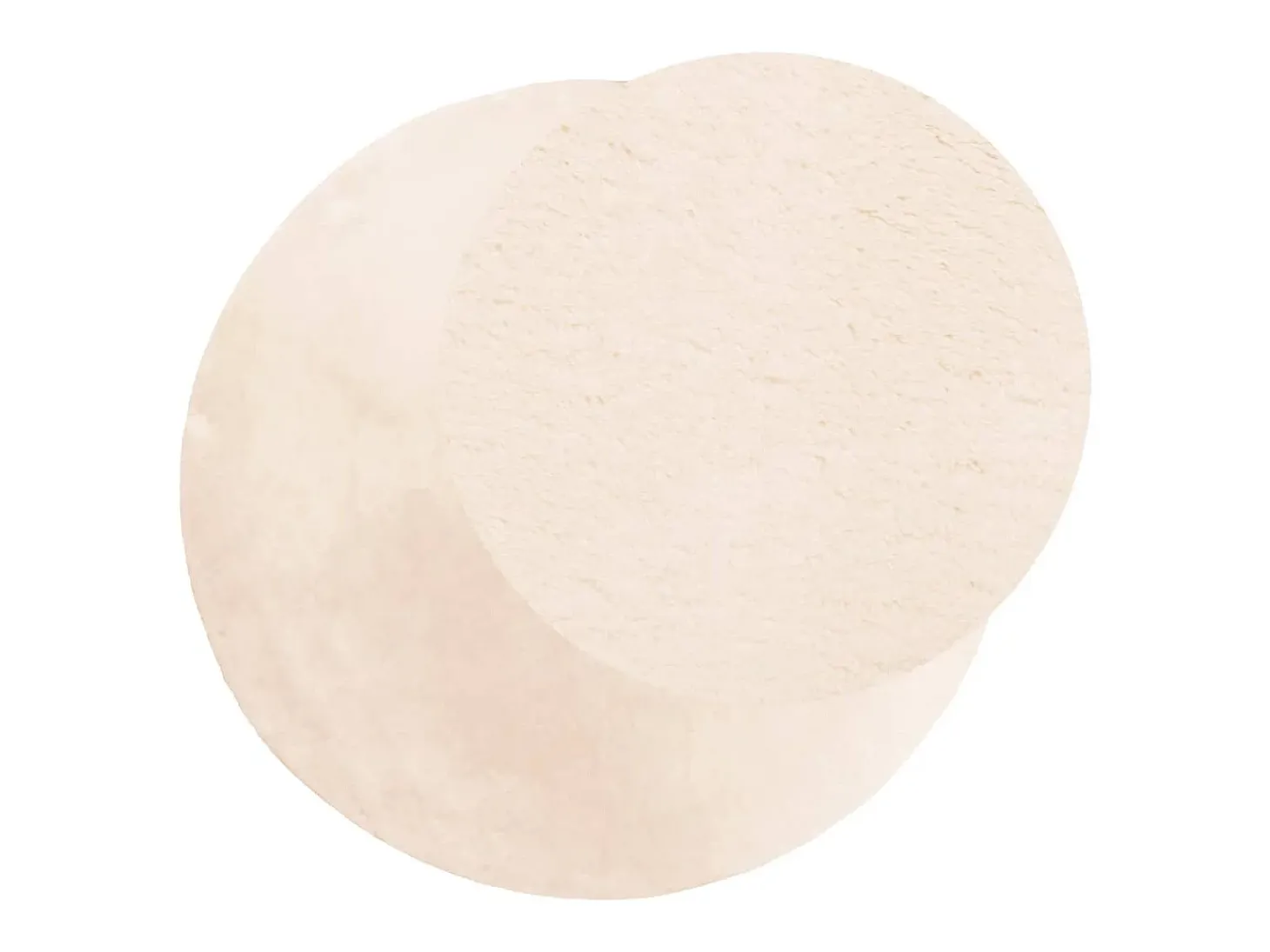 Alfombra de pelo corto suave lavable HUARTE beige Ø 200 cm