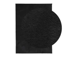 Alfombra de pelo corto suave lavable HUARTE negro 120x170 cm ES13298