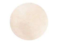 Alfombra de pelo corto suave lavable HUARTE beige Ø 100 cm ES53375