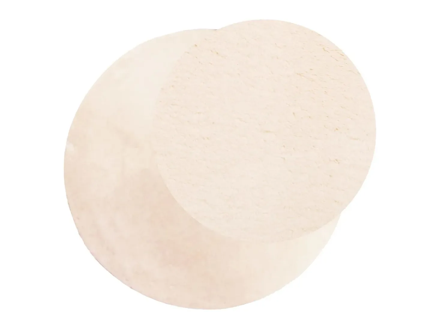 Alfombra de pelo corto suave lavable HUARTE beige Ø 100 cm ES53375