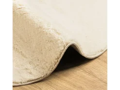 Alfombra de pelo corto suave lavable HUARTE crema Ø 200 cm