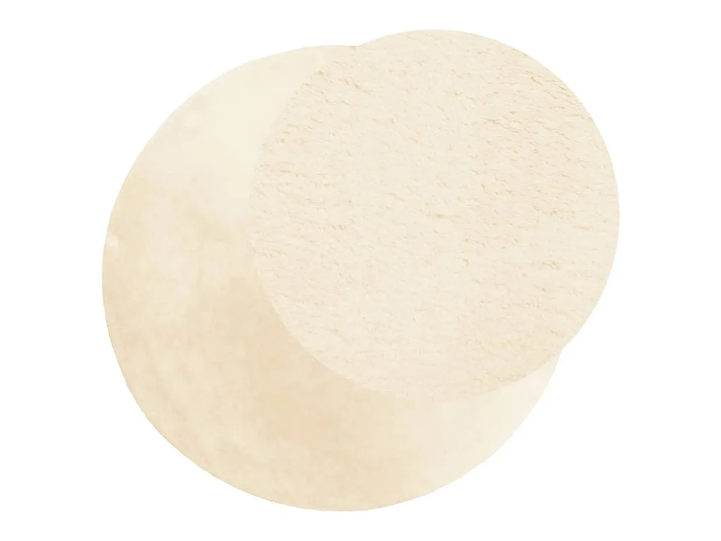 Alfombra de pelo corto suave lavable HUARTE crema Ø 200 cm