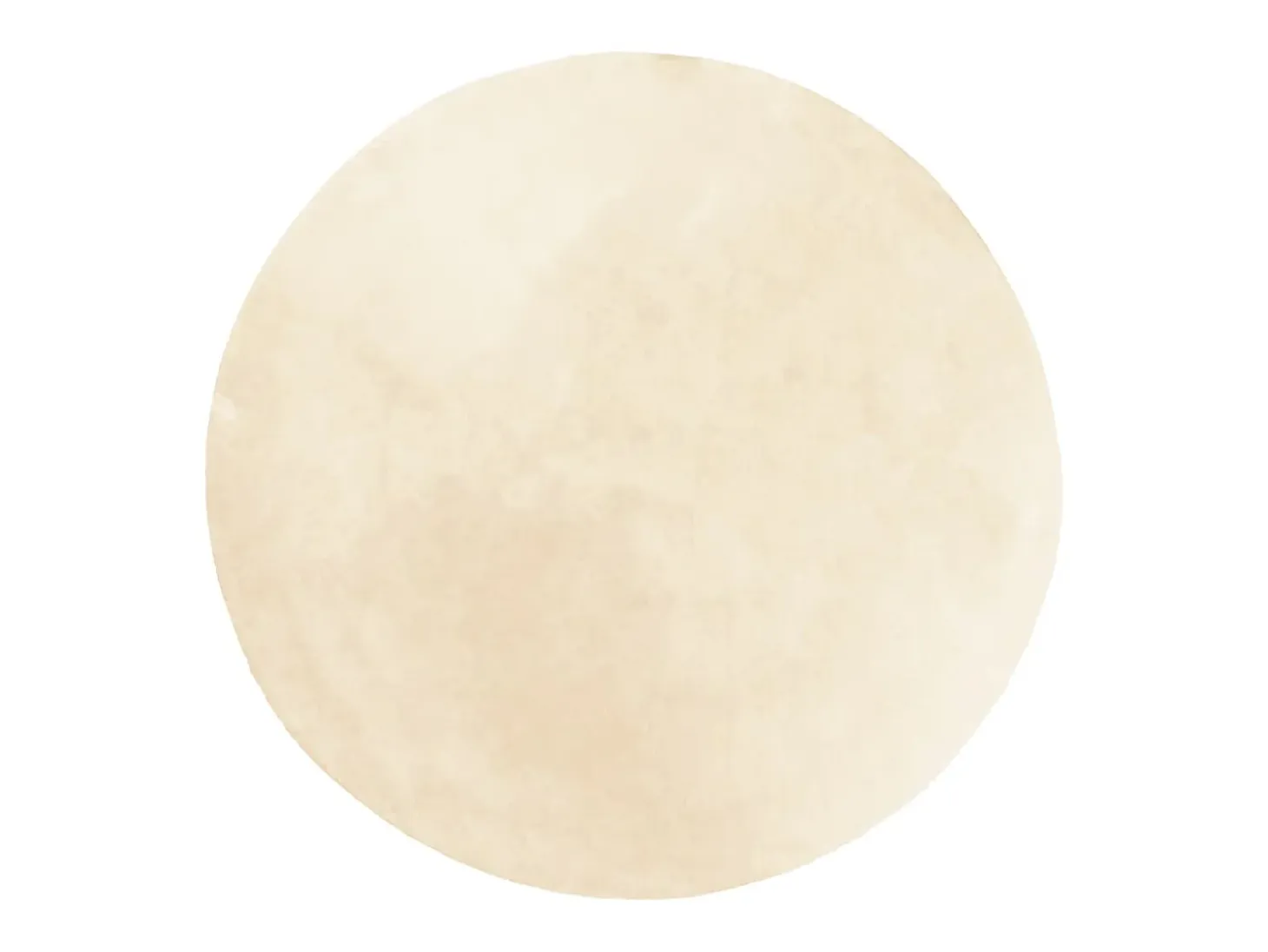 Alfombra de pelo corto suave lavable HUARTE crema Ø 200 cm